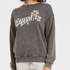 Zoe+Liv Mid-drift Equality Sweatshirt Sz XL Boho HIPPIE